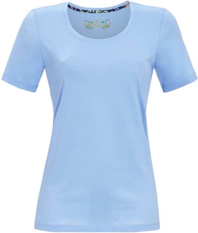 Dames pyjamashirt Ringella azuurblauw