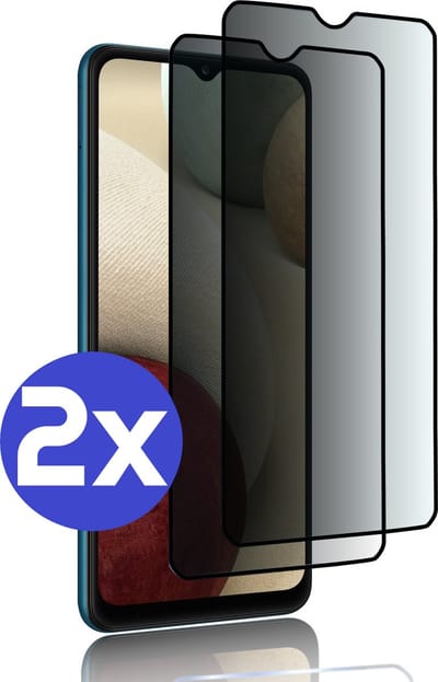 ArmorDrop Privacy Screenprotector Geschikt Voor Samsung A12 - Gehard Glas - 2 Stuks