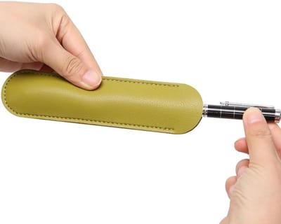 1 stuks leren etui, uniseks pennenetui, leren pennenetui, kleine etui, pennenetui, pennenetui, pennenetui, pennenetui, pennenetui, pennenetui, pennenetui, voor vulpen, 42 x 160 mm, roze