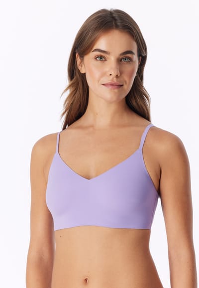 Bustier van microvezel met uitneembare pads, zacht lila - Invisible Soft 36