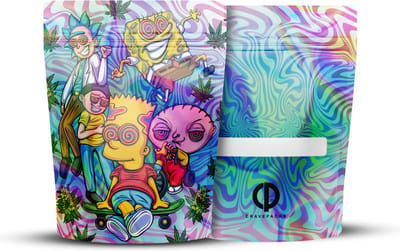 CravePacks Cartoon 10X12,7CM - Mylar bags - Gripzakjes - Ziplock - Vershoudzakjes