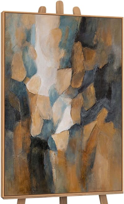 Canvas schilderij 120x80 cm handgeschilderd avondpalet – YS-Art Gallery – Lijst: Hout – Luxe wanddecoratie