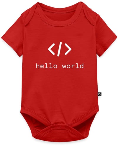 Hello World Programmeurs Baby Rompertje Met Korte Mouwen
