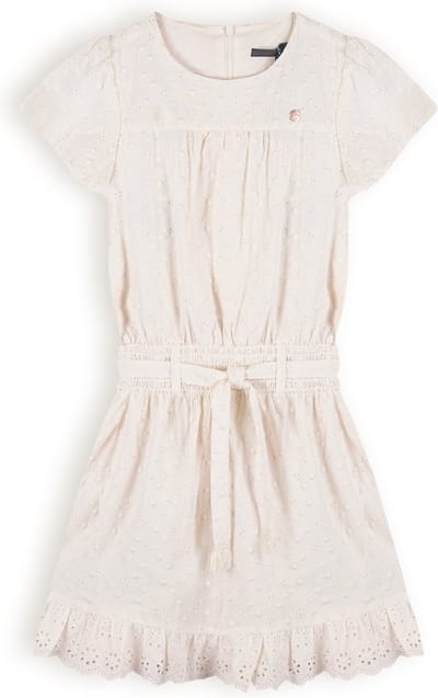 Nono N402-5806 Meisjes Jurk - Pearled Ivory - Maat 122-128
