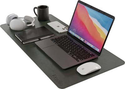 Ravilo® Bureaumat - Premium PVC Lederen mat - Groen - Bureau onderlegger - 80 x 40 cm