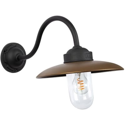 KS Verlichting wandlamp - Solingen stallamp - Landelijk - Aluminium - Zwart - Brons