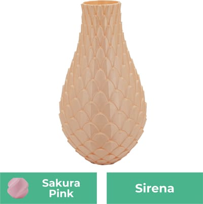 Sirena design vaas – Decoratieve vaas - Sakura Roze - 3d geprinte vaas – geschikt voor droogbloemen - 20CM