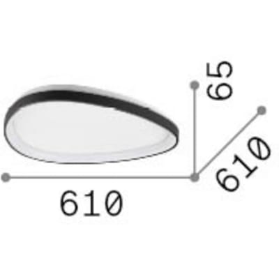IDEAL LUX LED plafondlamp Gemini wit 61 cm 3000 K DALI/PUSH