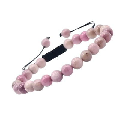 Aramat Jewels | Armbanden | Verstelbaar Rhodochrosiet Natuursteen Armband | | | |6mm | Metaal | Volwassenen | Verkleurd niet
