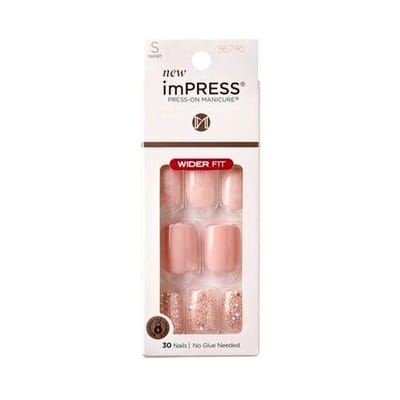 Kiss ImPRESS WIDER IMW01C x30 S - Kunstnagels - Makkelijk aan te brengen, verschillende maten