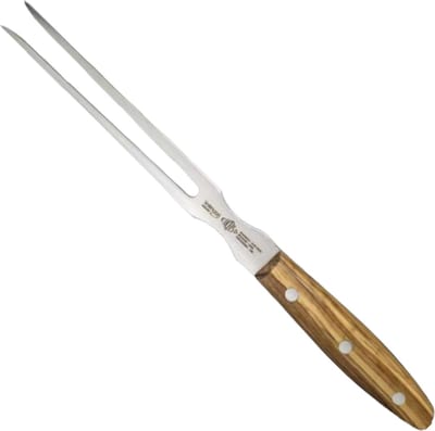 Eikaso Solingen 18 cm Vleesvork met Olijfhouten Handvat – Semi-flexibel Molybdeenstaal