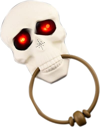 Deurbel Speelgoed - Eng Geluid - Halloween Versiering - Schedel Ontwerp - Medium - Wit