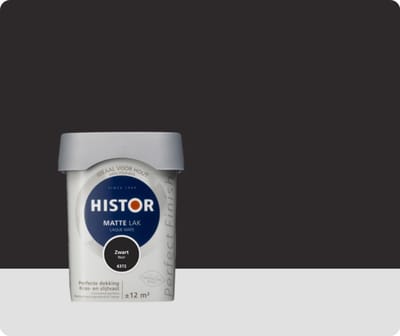 Histor Perfect Finish Lak Mat 0,75 liter - Zwart