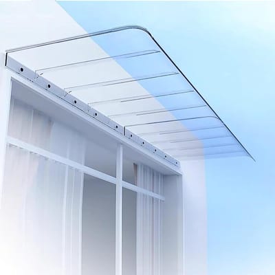 Afdak Voordeur - Deurluifel Overkapping - Bescherming tegen weer - Ultrastil polycarbonaat - 40x40cm - Transparant