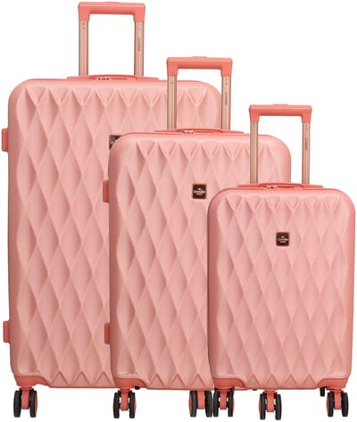 Charm London Honey Koffer 20-24-28 Inch - Kofferset - TSA Slot - Travel - Reizen - Hardcase - Oudroze
