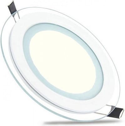 LED Downlight Slim - Inbouw Rond 15W - Natuurlijk Wit 4200K - Mat Wit Glas - Ø200mm