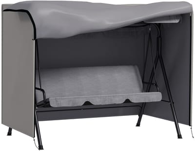Beschermhoes voor Hollywoodschommel - 205x124x164 cm - Waterdicht & UV-beschermend - Grijs