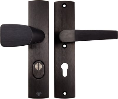 AXA | Veiligheidsbeslag Premium Wing-knop+kruk Arrow | PC72 | Anti-kerntrek | Omkeerbaar | 242x52x13 | Alu | SKG3