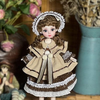 Poupée BJD SD 1/6 30cm avec Vêtements Cheveux Longs Talons Hauts Robe de Princesse Déguisement Poupées BJD Yeux Élégants Attrayants