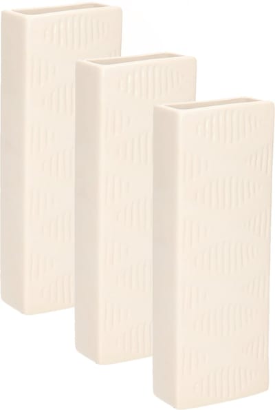 Gerimport Waterverdamper - 6x - creme wit - keramiek - 400 ml - radiatorbak luchtbevochtiger - 7 x 18,5 cm