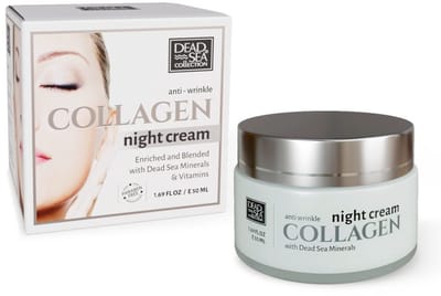 Dode zee mineralen Collageen Nacht Gezicht creme - direct uit Israël - hyaluronzuur - shea - kurkuma- verjongt 50ml