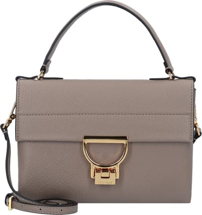 COCCINELLE Leren Handtas Schoudertas Arlettis Handbag Warm Taupe