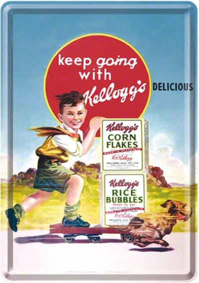 Keep Going With Kellogg's Metalen Postkaart