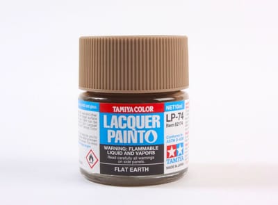 Tamiya Hobbyverf Enamel verf - LP-74 Flat Earth - Matt - Lacquer Paint - Verf potje - 10 ml