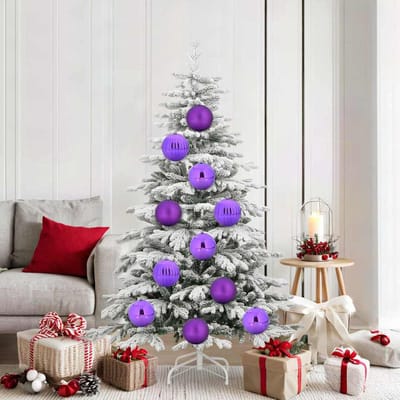 vidaXL - Kerstbal - Set - XL - 9 - st - Lila - Ø - 15 - cm - Kunststof