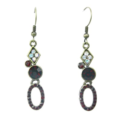 Behave - Oorhangers dames - Art deco stijl rood - Vintage avondlook