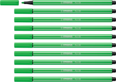 STABLIO Pen 68 - premium Viltstift - Loofgroen - Doos 10 stuks