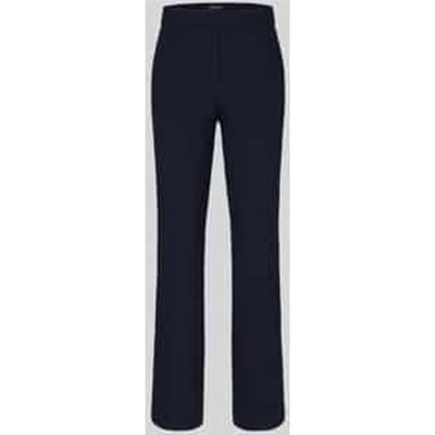 Regular fit rechte broek van viscosemix model 'Editta'