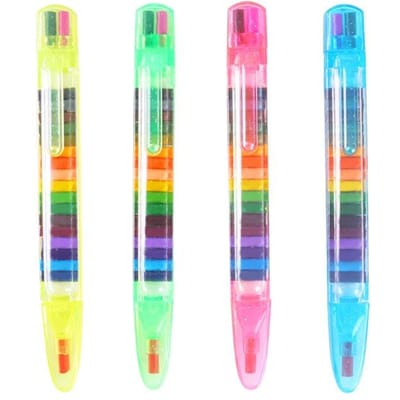 1 pièce de crayon créatif de 20 couleurs pour étudiants, crayon de couleur multicolore, Art Kawaii, stylo d'écriture pour enfants, cadeau, papeterie scolaire beige