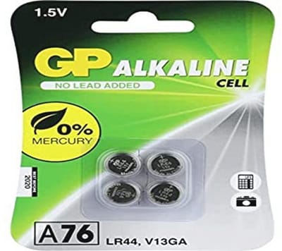 Alkaline Knoopcel 76A V13GA L1154 - Verpakking van 4 Stuks