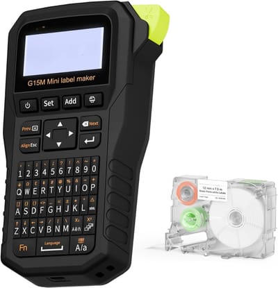 QORA® Labelmaker - Labelprinter - Label Maker - Zwart - 17cm x 9cm x 5cm
