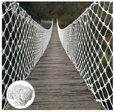 Veiligheidsnet Constructie - Valbeveiliging Net - Bouwplaats Beveiligen - Professioneel Geweven Nylon - 1X8M - Wit