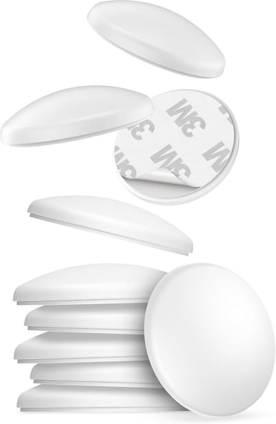 Deurstoppers - Wandbumpers Deur buffers - Muren Beschermen - Zelfklevend Elastisch - 40 x 8 mm - Wit