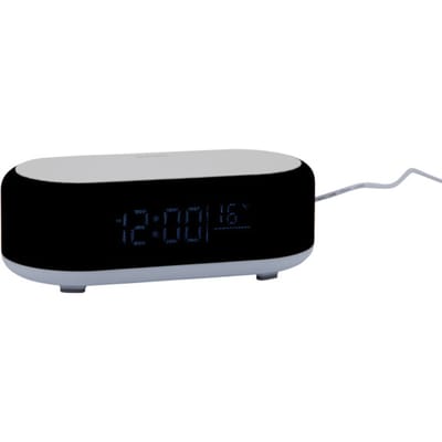 Karlsson - Wekker Vogue w. Phone Charger And Blue Tooth - Zwart