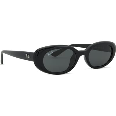 Lunettes de soleil ovales moulées par injection avec logo de marque RayBan Unisexe Couple 53 noir