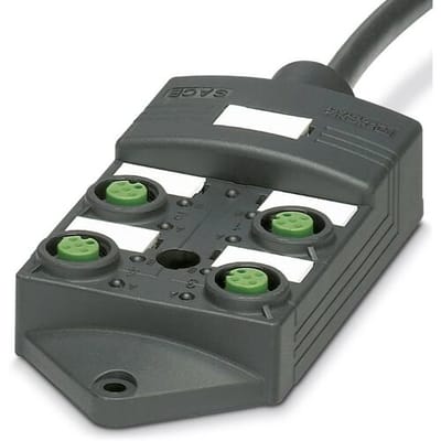 Phoenix Contact SACB-4/ 8-L-10,0PUR SCO P 1452615 Passieve sensor/actorbox M12-verdeler met kunststof schroefdraad 1 stuk(s) Piece