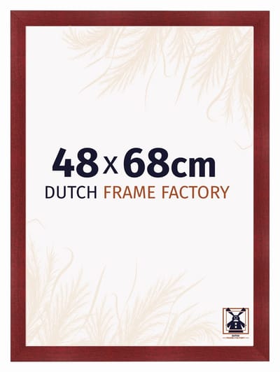 Fotolijst 48x68 cm - MDF - Wijnrood Geveegd - Praag