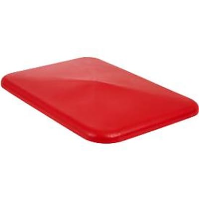 Deksel voor rechthoekige container, kunststof, 340 l, rood