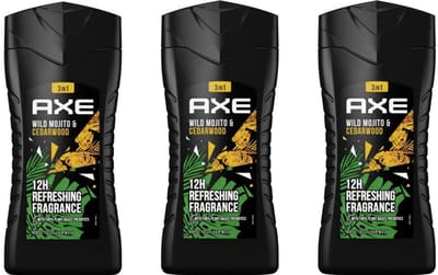 Axe Green Mojito & Cedarwood Douchegel - 3 x 250 ml - Voordeelverpakking
