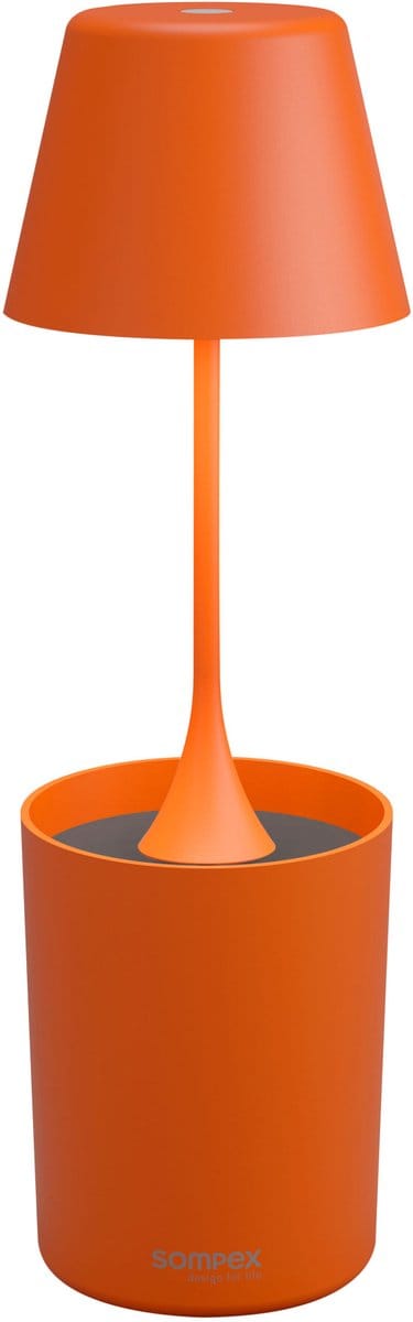 Sompex tafellamp | PEEKY | Oranje | Oplaadbaar |Accu / De nieuwe PEEKY oplaadbare lamp van Sompex creëert niet alleen een gezellige sfeer maar ondersteunt ook actief de plantengroei met zijn speciale Plant-Growing-Light / oplaadbaar / dimbaar / accu