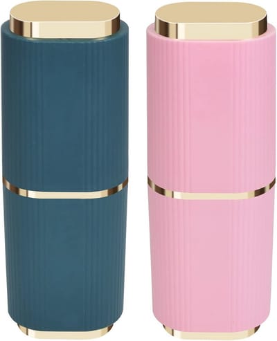 Draagbare tandenborstel set - Waterdicht en duurzaam - 2 stuks - Roze en Blauw