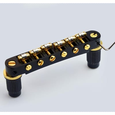 Guyker Tune O Matic Roller Zadel Gitaarbrug Zwart Goud Kleur Voor Lp Sg Gitaren black