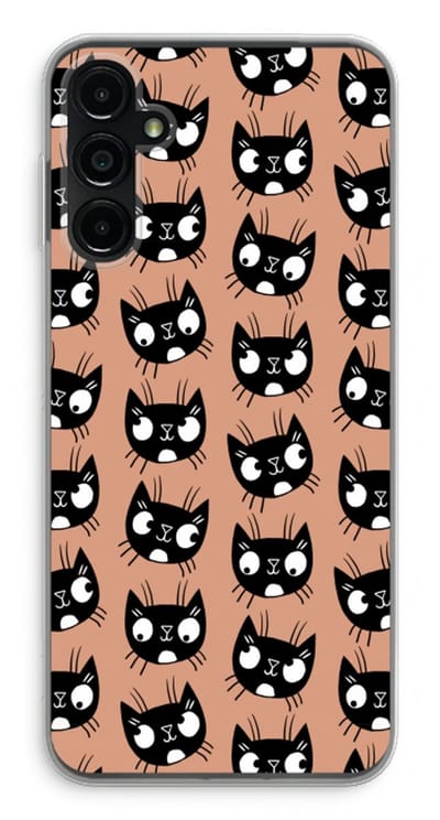 Case Company® - Hoesje geschikt voor Samsung Galaxy A14 hoesje - Kat - Soft Cover Telefoonhoesje - Bescherming aan alle Kanten en Schermrand