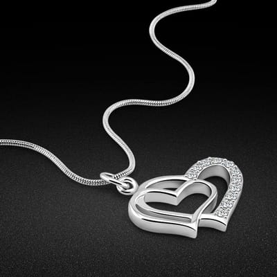 Hartvorm 925 Sterling Zilver Hanger Kettingen Voor Vrouwen Choker Ketting & Hangers Kerst black