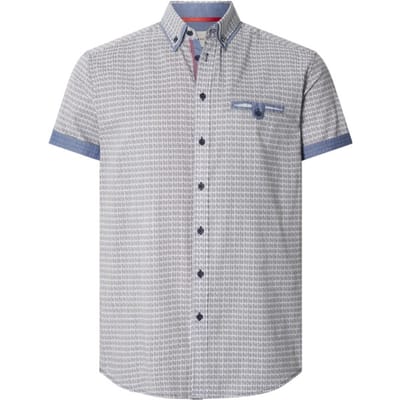Babista herren Overhemd Met Korte Mouwen - 39/40 - blauw - Plus Size