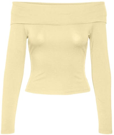 Vero Moda Theodosia T-shirt Met Lange Mouwen Beige S Vrouw